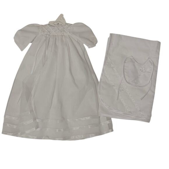 Little Things Mean A lot Other - Little Things Mean A lot Girls Preemie Dress Christening Gown Baptism Set